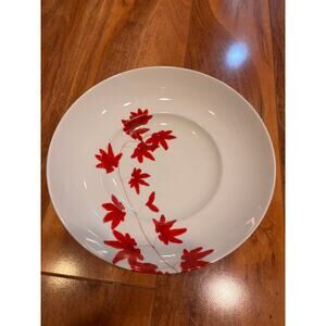 Mikasa pure red salad soup bowls set of 4 red  Japanese maple leaves design